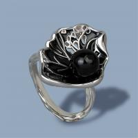 Agate Finger Ring Brass with Agate epoxy gel & for woman nickel lead & cadmium free Sold By PC