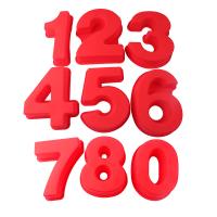 DIY مجموعة قوالب الايبوكسي, سيليكون, عدد, شكل مختلف للاختيار & ديي, أحمر, تباع بواسطة PC