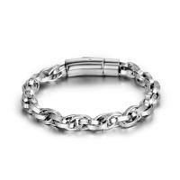 Stainless Steel Jewelry Bracelet, 304 Stainless Steel, Vacuum Ion Plating, fashion jewelry & for man, more colors for choice, 8.30mm, Length:Approx 22 cm, Sold By PC