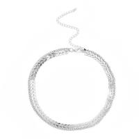Edelstahl Schmuck Halskette, 304 Edelstahl, mit Verlängerungskettchen von 5cm, Modeschmuck & einstellbar & für Frau, keine, Länge 30 cm, verkauft von PC