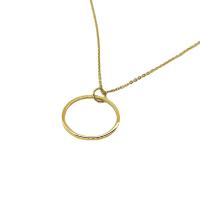 Edelstahl Schmuck Halskette, 304 Edelstahl, mit Verlängerungskettchen von 5cm, Kreisring, Modeschmuck & unisex & einstellbar, keine, Länge:45 cm, verkauft von PC