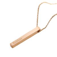 Edelstahl Schmuck Halskette, 304 Edelstahl, mit Verlängerungskettchen von 5cm, Stock, Modeschmuck & einstellbar & für Frau, keine, 35x5x5mm, Länge:45 cm, verkauft von PC