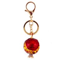 Bag Purse Charms Keyrings Keychains Zinc Alloy with Cats Eye Garnet gold color plated enamel nickel lead & cadmium free 131mm Sold By PC