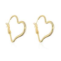 Brass Leverback Earring, Heart, real gold plated, different size for choice & for woman, more colors for choice, Sold By Pair