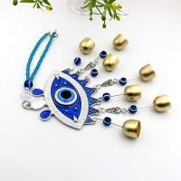 Wind Chimes Outdoor and Home Decoration  Zinc Alloy with Lampwork Evil Eye plated folk style & Unisex & epoxy gel 340mm Sold By PC
