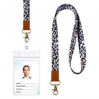 PVC Plastic Lanyard Card Holder, with Polyester Cord & Tibetan Style, portable & Unisex, more colors for choice, 440x20mm, Sold By PC