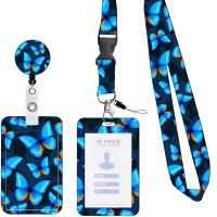 Plastic Lanyard Card Holder with Polyester Cord portable & Unisex Sold By Set