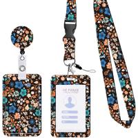 ABS Plastic Lanyard Card Holder with Polyester Cord portable & Unisex Sold By Set