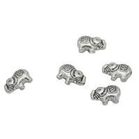 Tibetan Style Spacer Beads, Elephant, antique silver color plated, DIY, nickel, lead & cadmium free, 12x8.50mm, Approx 100PCs/Bag, Sold By Bag