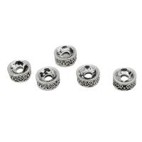 Tibetan Style Spacer Beads, Flat Round, antique silver color plated, DIY, nickel, lead & cadmium free, 8x3.50mm, Approx 100PCs/Bag, Sold By Bag