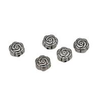 Tibetan Style Spacer Beads, Flower, antique silver color plated, DIY, nickel, lead & cadmium free, 7.50mm, Approx 100PCs/Bag, Sold By Bag