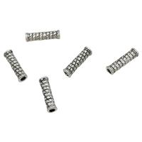 Tibetan Style Tube Beads, Column, antique silver color plated, DIY, nickel, lead & cadmium free, 4x14mm, Approx 100PCs/Bag, Sold By Bag