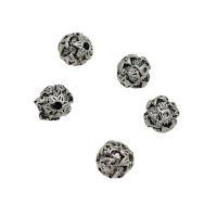 Tibetan Style Spacer Beads, Round, antique silver color plated, DIY, nickel, lead & cadmium free, 9x9mm, Approx 100PCs/Bag, Sold By Bag