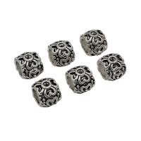 Tibetan Style Large Hole Bead, barrel, antique silver color plated, DIY, nickel, lead & cadmium free, 9.50x8mm, Approx 100PCs/Bag, Sold By Bag