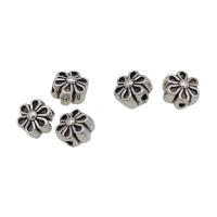 Tibetan Style Flower Beads, antique silver color plated, DIY, nickel, lead & cadmium free, 6x4.50mm, Approx 100PCs/Bag, Sold By Bag