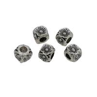 Tibetan Style Jewelry Beads, Square, antique silver color plated, DIY, nickel, lead & cadmium free, 5x5mm, Approx 100PCs/Bag, Sold By Bag