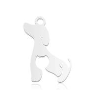 Stainless Steel Animal Pendants, 304 Stainless Steel, Dog, Galvanic plating, Unisex, more colors for choice, 14x18mm, Approx 10PCs/Bag, Sold By Bag