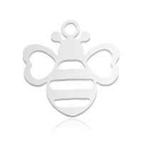 Stainless Steel Animal Pendants, 304 Stainless Steel, Bee, Galvanic plating, Unisex & hollow, more colors for choice, 13x13mm, Approx 10PCs/Bag, Sold By Bag