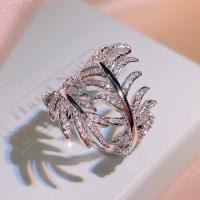 Kubisk Circonia Micro bane messing Ring, forskellig størrelse for valg & Micro Pave cubic zirconia & for kvinde, sølv, nikkel, bly & cadmium fri, 27x22mm, Solgt af PC