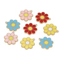 Stainless Steel Flower Pendant, 304 Stainless Steel, petals, DIY & enamel, more colors for choice, 20mm, 5PCs/Bag, Sold By Bag