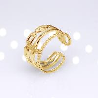 Stainless Steel Finger Ring 304 Stainless Steel Vacuum Ion Plating fashion jewelry & for woman 11mm Sold By PC