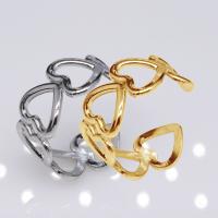 Stainless Steel Finger Ring, 304 Stainless Steel, Heart, Vacuum Ion Plating, fashion jewelry & Unisex, more colors for choice, 10mm, Sold By PC