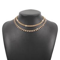 Multi Layer Necklace Zinc Alloy plated fashion jewelry & multilayer & for woman Length 37-47.5 cm Sold By PC