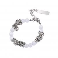Titanium Steel Bracelet & Bangle with Cats Eye fashion jewelry & Unisex Sold By PC