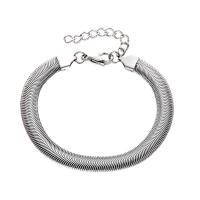 Титановые стали ожерелье, титан, Мужская & разный размер для выбора & змея цепи, оригинальный цвет, продается PC