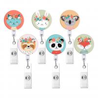 ABS Plastic Badge Holder, Unisex & retractable, more colors for choice, 85x32mm, Sold By PC