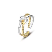 Solidny srebrny pierścień, Srebro 925, Powlekane, Regulowane & dla kobiety, 19.50mm, średnica wewnętrzna:około 17mm, sprzedane przez PC