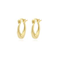 925 Sterling Silver Drop &  Dangle Earrings, gold color plated, for woman, 10.80x17mm, Sold By Pair