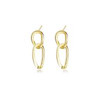 925 Sterling Silver Drop &  Dangle Earrings gold color plated for woman Sold By Pair