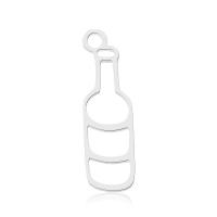 Stainless Steel Pendants, 304 Stainless Steel, Bottle, Galvanic plating, Unisex & hollow, more colors for choice, 6x19mm, Approx 10PCs/Bag, Sold By Bag
