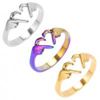Vinger Ring in edelstaal, 304 roestvrij staal, uniseks, meer kleuren voor de keuze, Maat:8, Verkocht door PC
