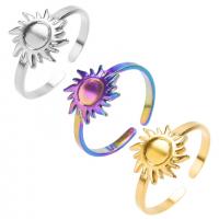 Палец кольцо из нержавеющей стали, Нержавеющая сталь 304, солнце, Мужская, Много цветов для выбора, размер:8, продается PC