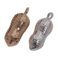 Tibetan Style Pendants, Peanut, plated, Unisex, more colors for choice, nickel, lead & cadmium free, 6.80x18mm, Approx 50PCs/Bag, Sold By Bag