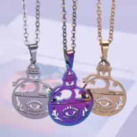 Stainless Steel Jewelry Necklace, 304 Stainless Steel, Vacuum Ion Plating, Unisex & different styles for choice & hollow, more colors for choice, 20x30mm, Length:Approx 50 cm, Sold By PC