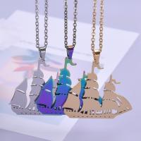 Stainless Steel Jewelry Necklace, 304 Stainless Steel, Ship, Vacuum Ion Plating, Unisex & different styles for choice, more colors for choice, 40x36mm, Length:Approx 50 cm, Sold By PC