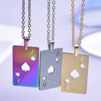 Stainless Steel Jewelry Necklace 304 Stainless Steel Poker Vacuum Ion Plating Unisex Length Approx 50 cm Sold By PC