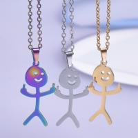 Stainless Steel Jewelry Necklace, 304 Stainless Steel, Vacuum Ion Plating, Unisex & different styles for choice, more colors for choice, 17x33mm, Length:Approx 50 cm, Sold By PC
