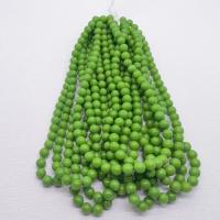 Perles en jade, Mashan Jade, Rond, poli, DIY & normes différentes pour le choix, vert pomme, Vendu par Environ 15.75 pouce brin