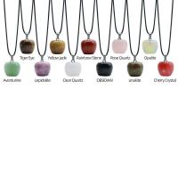 Gemstone Pendants Jewelry, with Tibetan Style, Apple, silver color plated, DIY & different materials for choice, more colors for choice, 16x20mm, Sold By PC