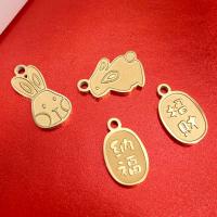 Stainless Steel Pendants, 304 Stainless Steel, Vacuum Ion Plating, DIY & different styles for choice, golden, 5PCs/Bag, Sold By Bag