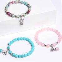 Gemstone Bracelets with Zinc Alloy & Unisex Sold Per Approx 6.5 Inch Strand