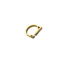 Ring Finger Titantium stali, ze Sześcienna cyrkonia & Muszla biała, biżuteria moda & różnej wielkości do wyboru & dla kobiety, złoty, rozmiar:6-9, sprzedane przez PC