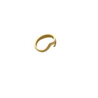 Titanium Steel Finger Ring, Vacuum Ion Plating, fashion jewelry & different size for choice & for woman, golden, US Ring Size:6-8, Sold By PC