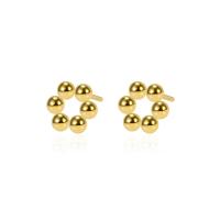 925 Sterling Silver Stud Earrings, plated, fashion jewelry & for woman, more colors for choice, 8mm, Sold By PC