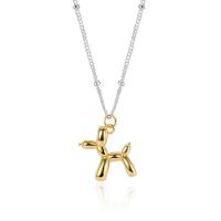925 Sterling Silver Necklaces Dog gold color plated fashion jewelry & for woman gold Length Approx 17.7 Inch Sold By PC