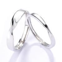 Sterling Silver Jewelry Finger Ring, 925 sterline d'argento, lucido, Regolabile & stili diversi per la scelta & per l'uomo, colore originale, Venduto da PC